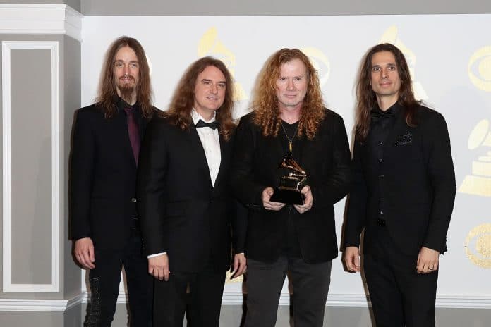 Megadeth con su Grammy. Foto: Frederick M. Brown / Getty Images. El bajista de MEGADETH: