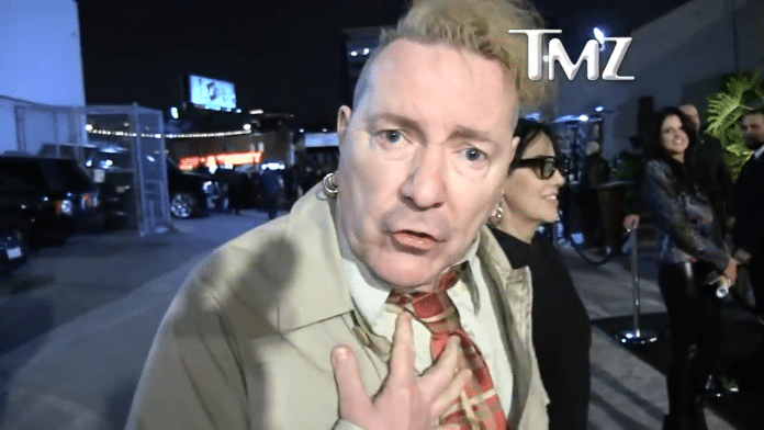 Johnny Rotten durante la entrevista