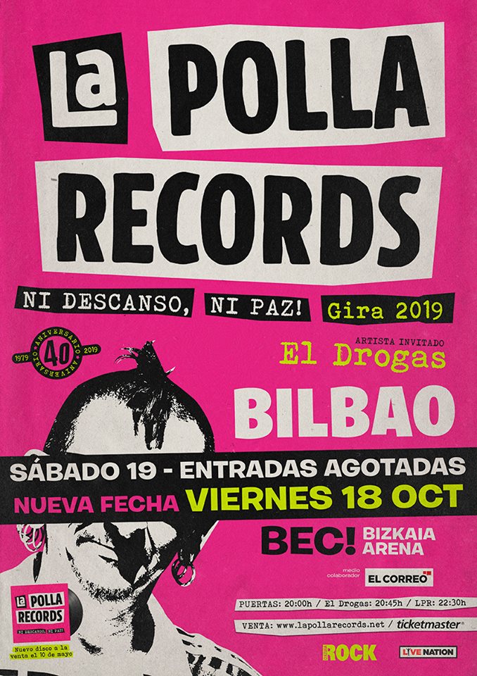 LA POLLA RECORDS: entradas agotadas en Bilbao y nuevas fechas para Bilbao y Madrid