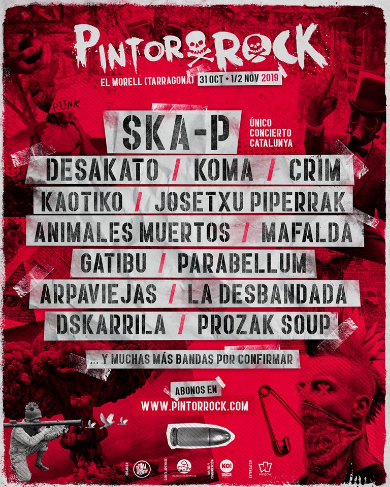 SKA-P encabeza la próxima edición del PintorRock de El Morell (Tarragona) SKA-P encabeza la próxima edición del PintorRock de El Morell (Tarragona)