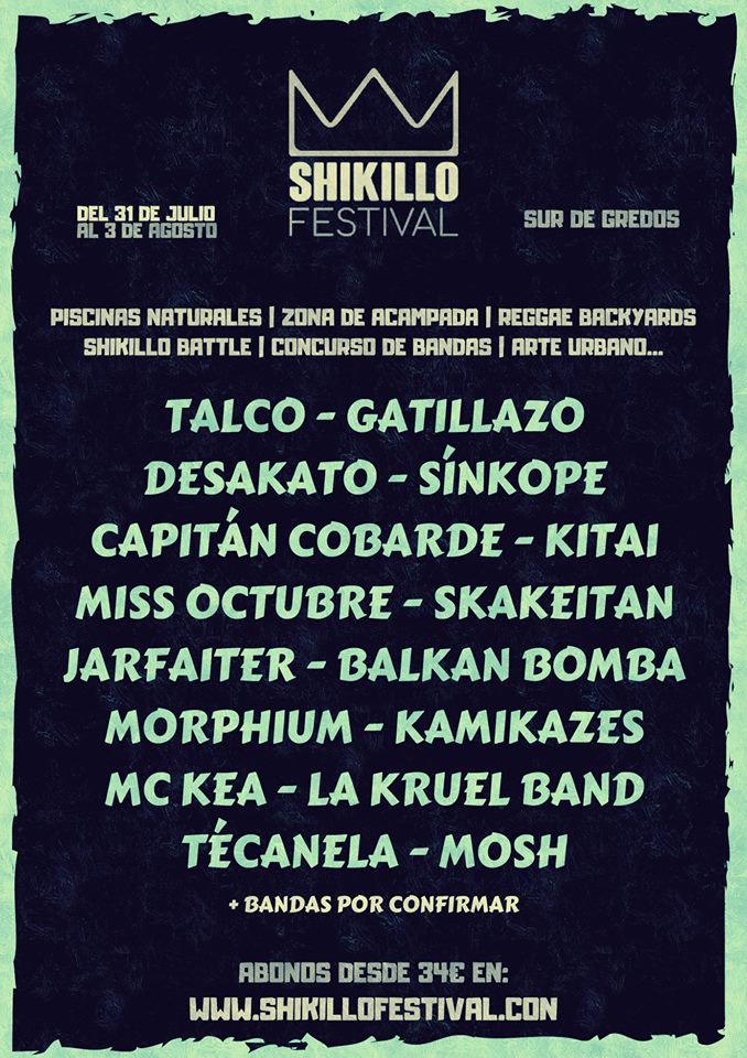 MAREA actuará en el SHIKILLO FESTIVAL 2019. Entradas ya a la venta