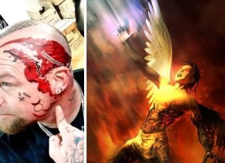 El cantante de FIVE FINGER DEATH PUNCH se tatúa la cara para celebrar que lleva un año sobrio
