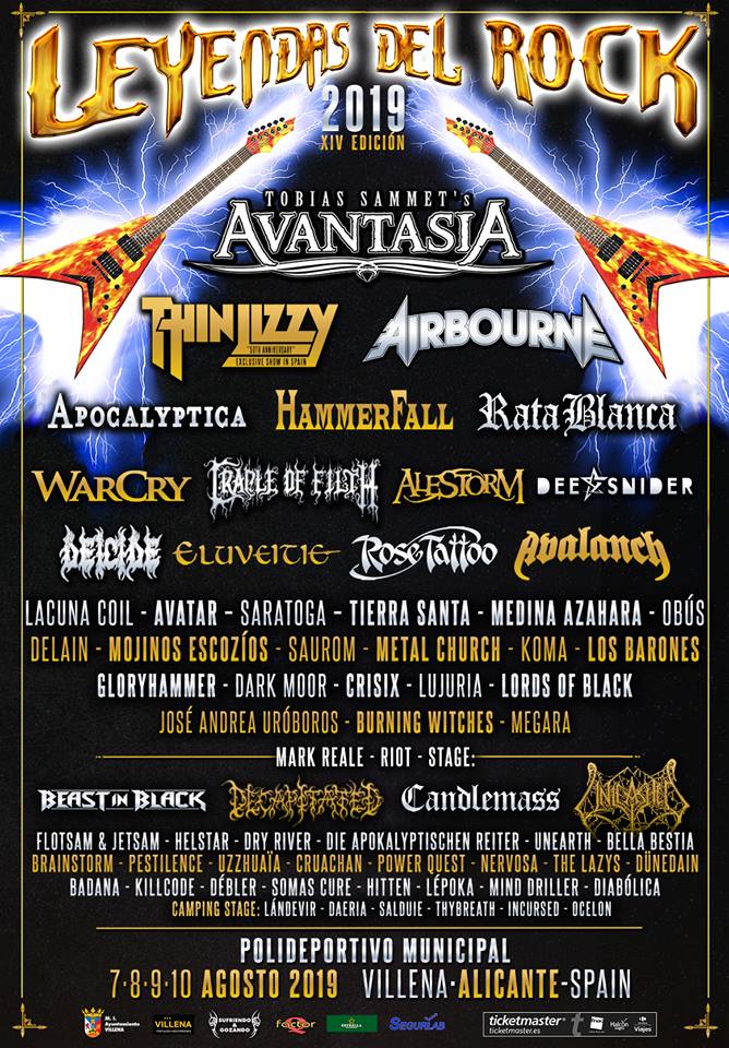 Cartel Leyendas del Rock 2019