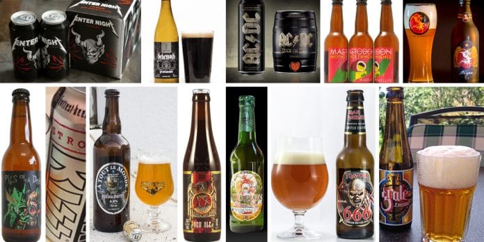 Cervezas de rock y heavy metal