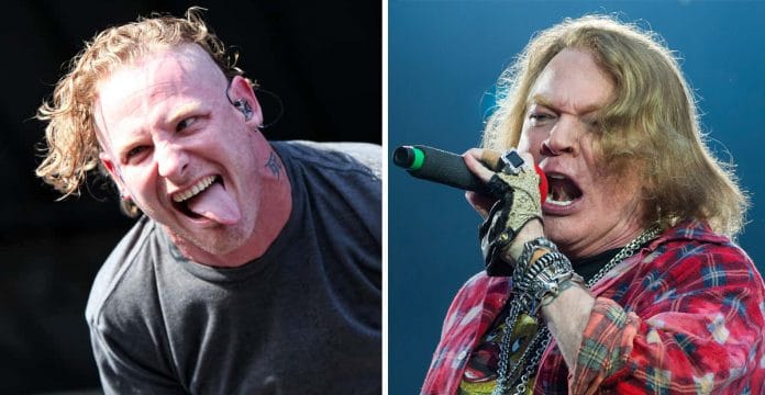 Corey Taylor y Axl Rose. Foto Axl Rose: Brian Rasic / Getty Images. Foto Corey Taylor: thelaseronline.com Mira a COREY TAYLOR de SLIPKNOT hacer una versión de GUNS N' ROSES (Video)