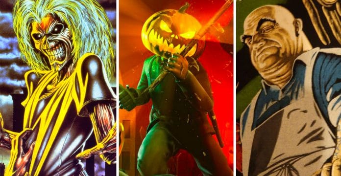 Eddie (Iron Maiden), Jack O'Lantern (Helloween) y Mad Butcher (Destruction)