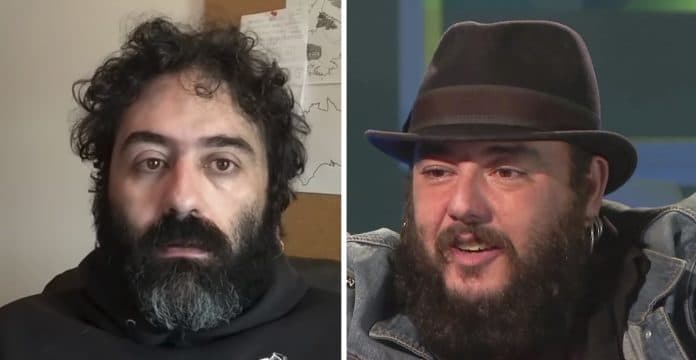 David Cols (Besos de Perro) y Kutxi Romero (Marea). Fotos: Youtube