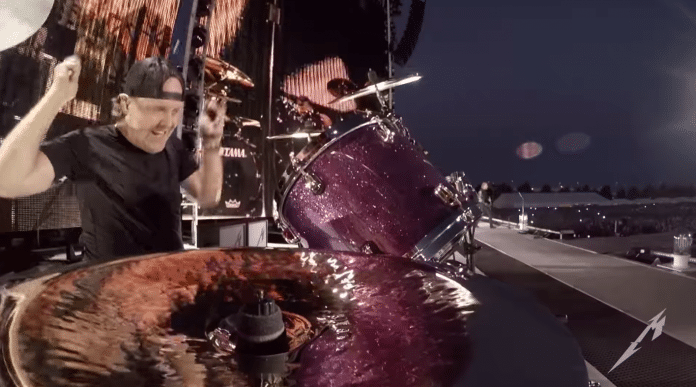 Lars Ulrich de Metallica durante el concierto de Madrid el 3 de mayo de 2019. Foto: Youtube METALLICA: video profesional de