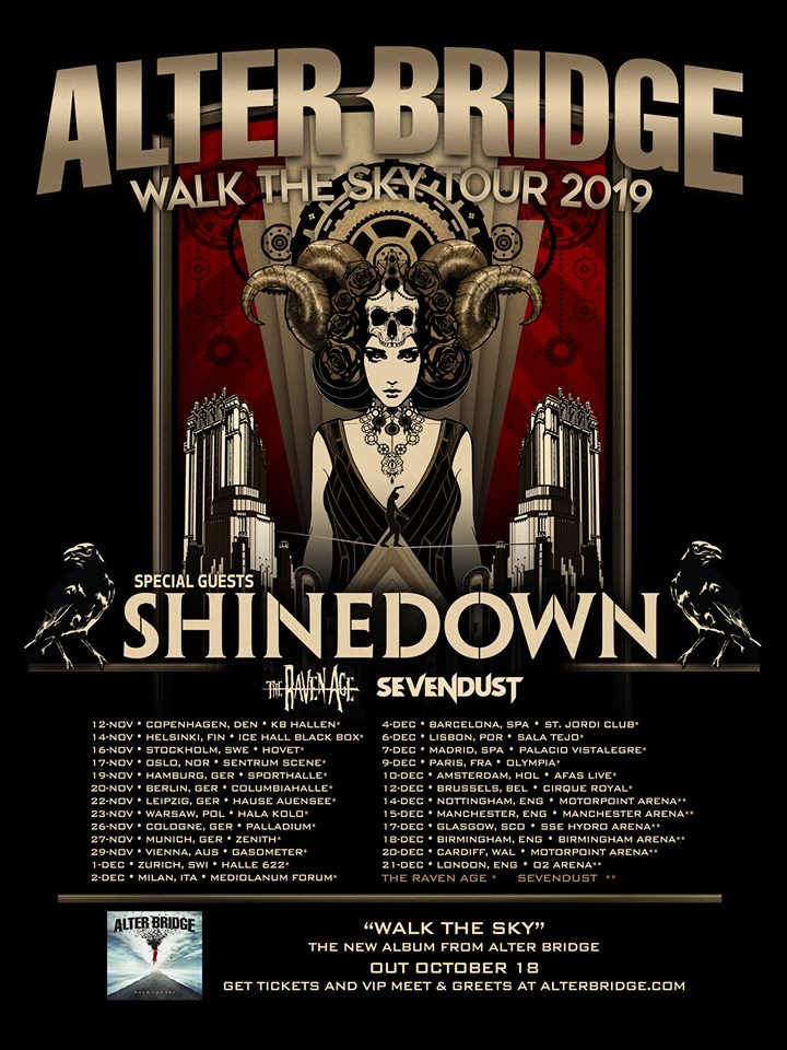 ALTER BRIDGE: Nuevo disco en octubre y conciertos en Madrid y Barcelona