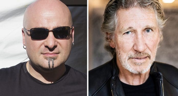David Draiman (Disturbed) y Roger Walters. Foto Draiman: Mat Hayward DISTURBED carga contra ROGER WATERS y