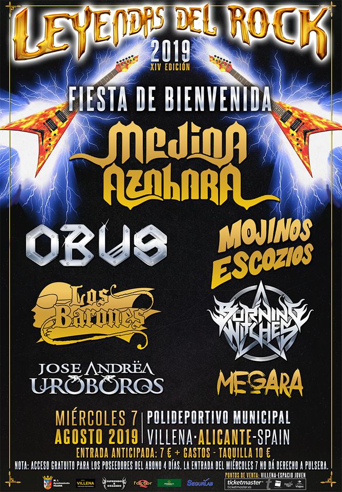 LEYENDAS DEL ROCK 2019: Cartel por días y entradas a la venta LEYENDAS DEL ROCK 2019: Cartel por días y entradas a la venta