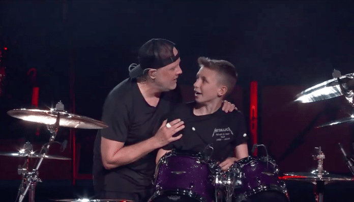 Lars Ulrich (Metallica) y Adam en Amsterdam. Foto: Twitter