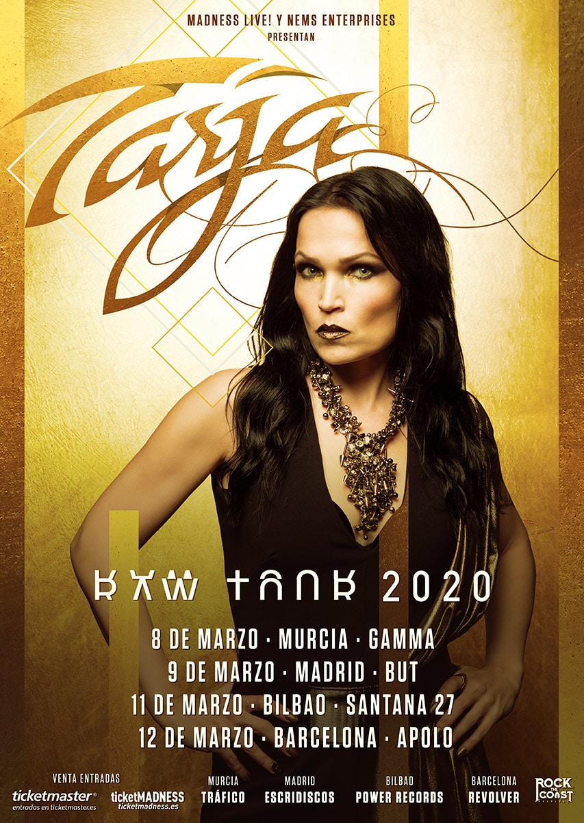 TARJA (ex NIGHTWISH) en España: ciudades, fechas y entradas