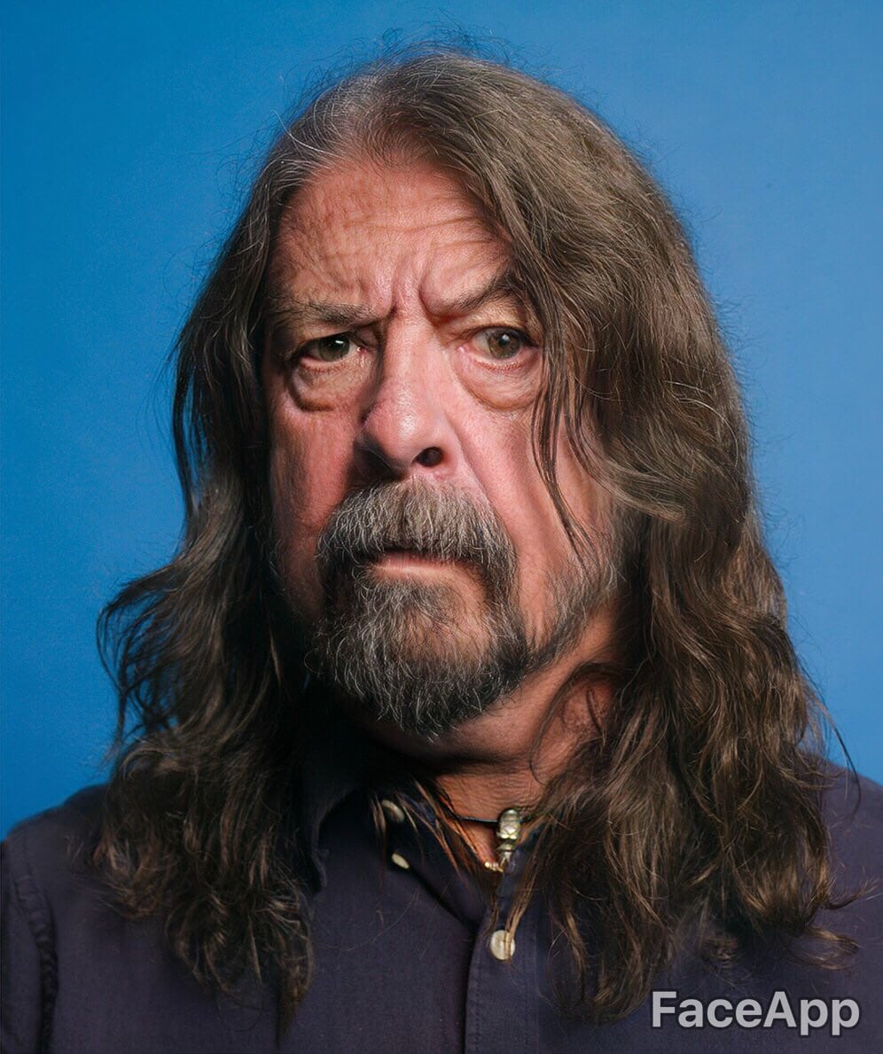 Dave Grohl (Foo Fighters) con FaceApp