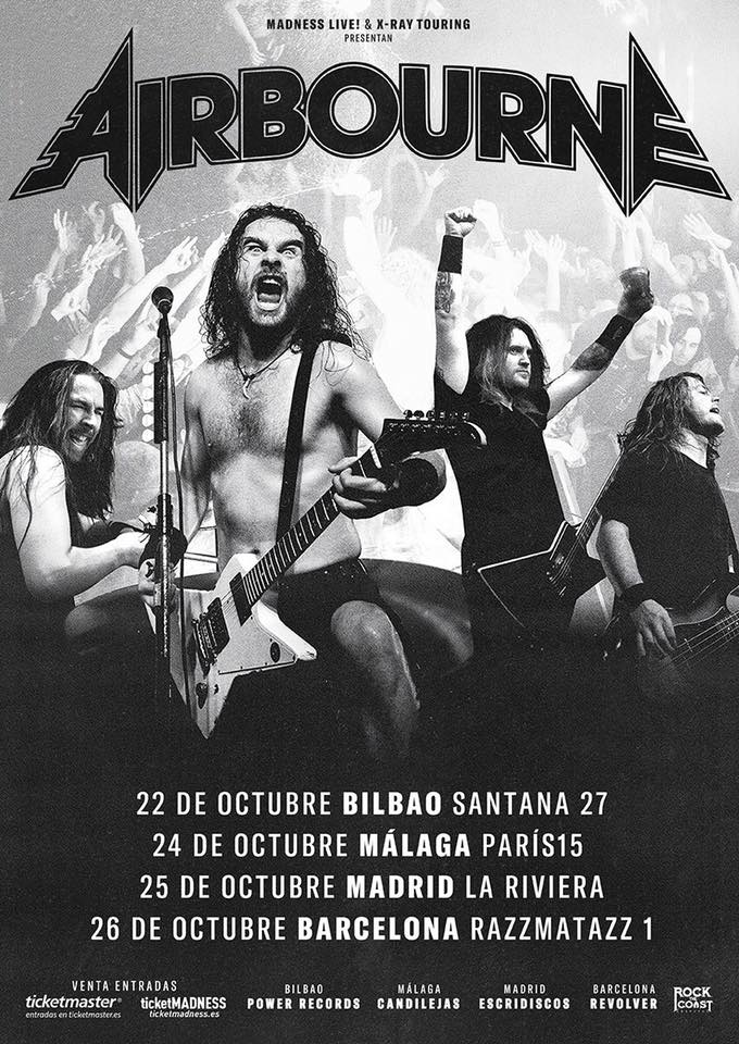 AIRBOURNE volverá a España en octubre de 2019: Ciudades, entradas y más información AIRBOURNE volverá a España en octubre de 2019: Ciudades, entradas y más información