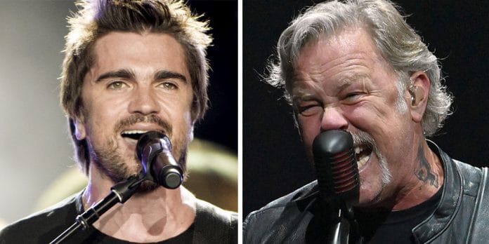 Juanes y James Hetfield (Metallica). Foto: Getty