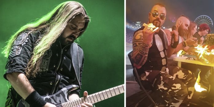 Chris Rorland y Joakim Broden (Sabaton). Foto Chris: Javier Aznar