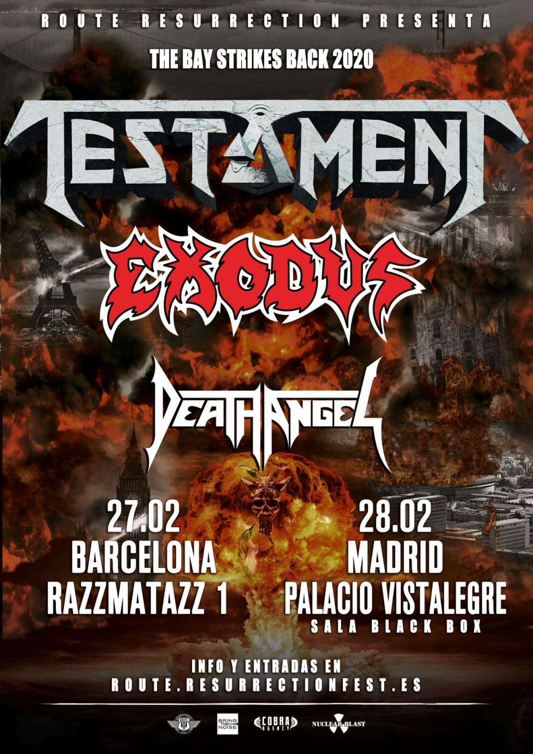 TESTAMENT en Madrid y Barcelona en 2020: Fechas, entradas y más información TESTAMENT en Madrid y Barcelona en 2020: Fechas, entradas y más información