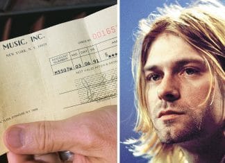 Descubren un cheque con los royalties de KURT COBAIN de 1991 (Fotos)