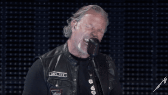 James Hetfield (Metallica) en Barcelona. Foto: Youtube METALLICA: Video profesional de