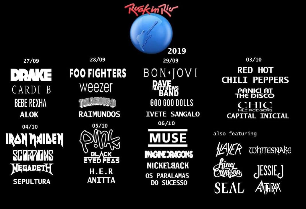 ROCK IN RIO 2019: Horarios de retransmisiones en directo ROCK IN RIO 2019: Horarios de retransmisiones en directo