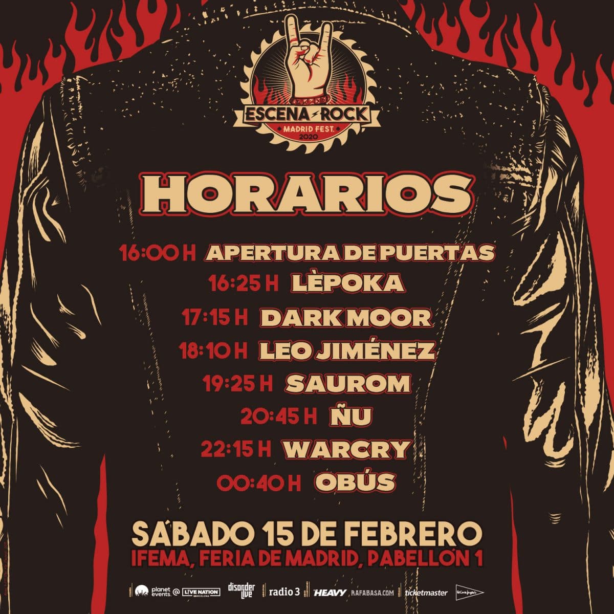 Festival ESCENA ROCK 2020: Cartel, horarios, entradas y más información